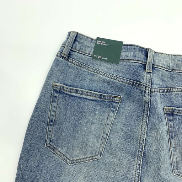 Wild Fable Distressed Denim High Rise Bike Shorts - Picture 8 of 9